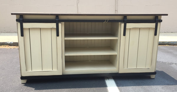 TV Stand-Barn Door - 48" Or 60" Wide - 28.5" Tall