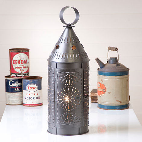 21" Lantern in Smokey Black