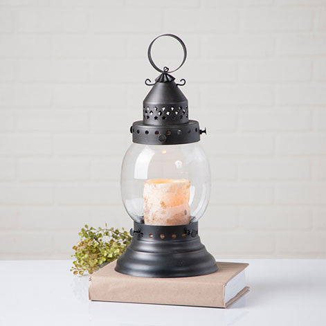 Medium Hurricane Lantern in Smokey Black