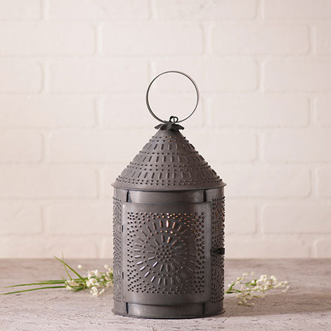 15" Fireside Lantern in Blackened Tin