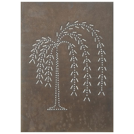 Vertical Willow Panel 10"x14" -Blackened Tin