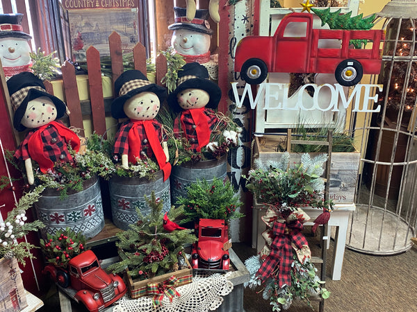 Snowman Can Arrangements