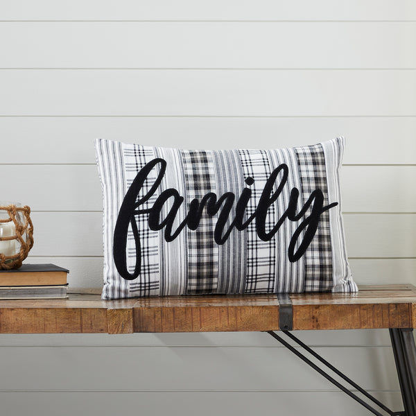 Sawyer Mill Black Family Pillow