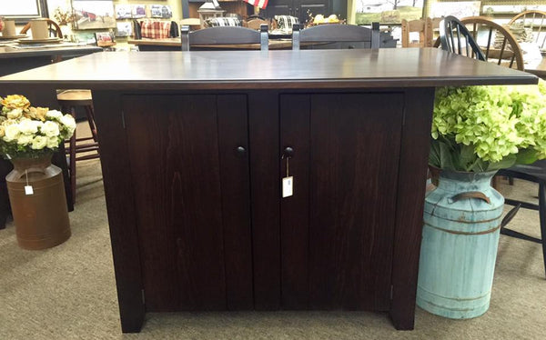 Amish Island - Standard Base with No Drawers & X-Large Top