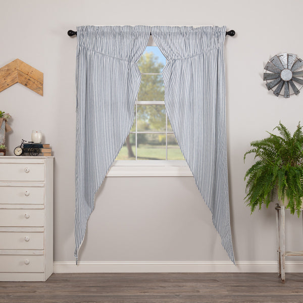 Sawyer Mill Blue Ticking Stripe Prairie Panel Set