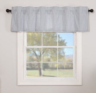 Sawyer Mill Blue Ticking Stripe Valance