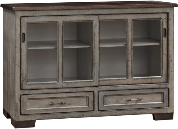 Hudson Server with Wood Doors in Brown Maple Wood (429 Series)