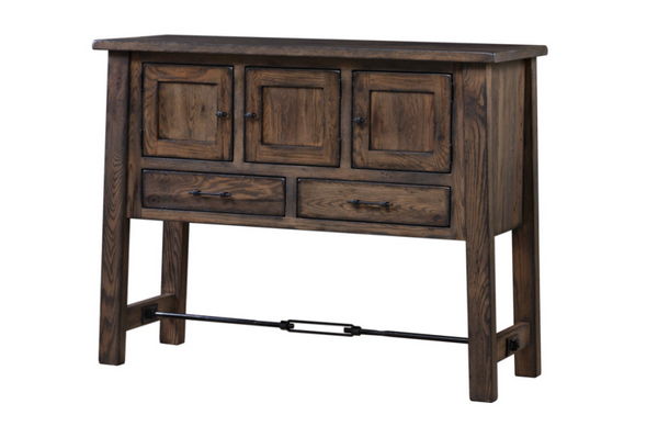 Ouray Side Board in Rustic Red Oak Wood (439R Series)