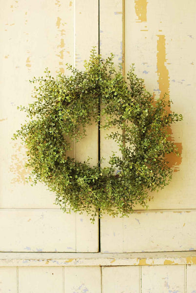20" Baby's Grass Wreath Green