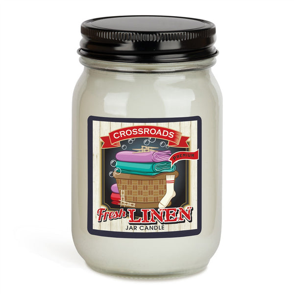 Fresh Linen Pint Jar 12 oz. Candle