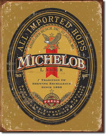 Michelob Logo Tin Sign