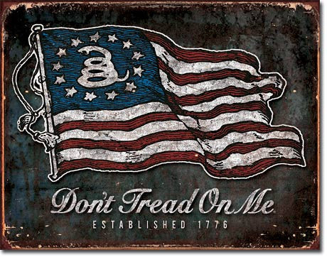 DTOM - Vintage Flag Tin Sign