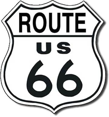 Rt. 66 Shield Tin Sign