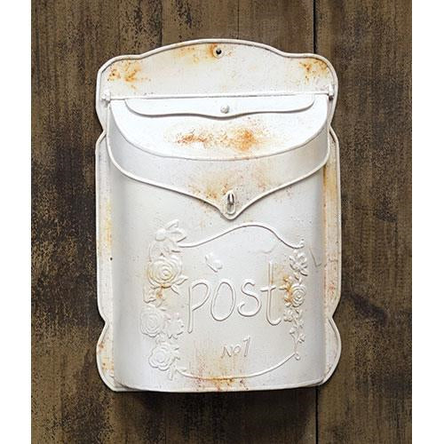 Rustic White Post Box