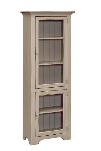 Bookcase-J154 6' Narrow with 2 Glass Doors