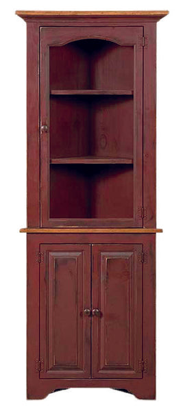 Corner Cabinet-J95 Small Corner Cupboard with Glass Door