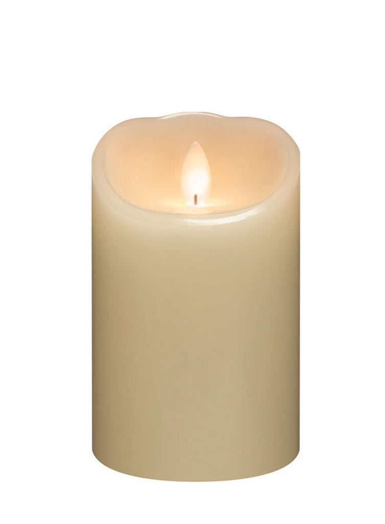 Mirage Smooth Pillar Candles - Cream 3" Diameter