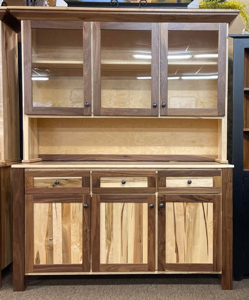 Hutch-Maple/Walnut 3 Door