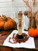 Fall Scarecrow Led Battery Operated Timer Taper Candle - 7"