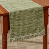 Basketweave Table Runner - Evergreen