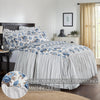 Annie Blue Floral Ruffled Coverlet