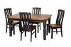 J231R-Amish Made Table Set-Black with Special Walnut