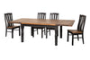 J231R-Amish Made Table Set-Black with Special Walnut