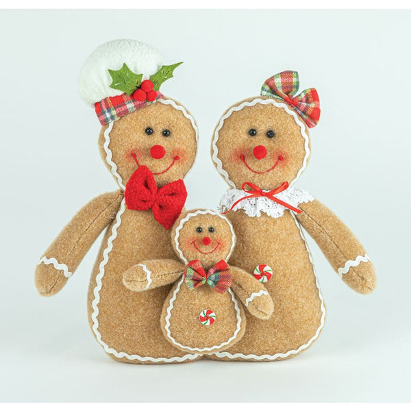 Plaid Gingerbread Family