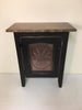 Accent Tables - Single Door Cabinet with Copper Wheat Tin Panel