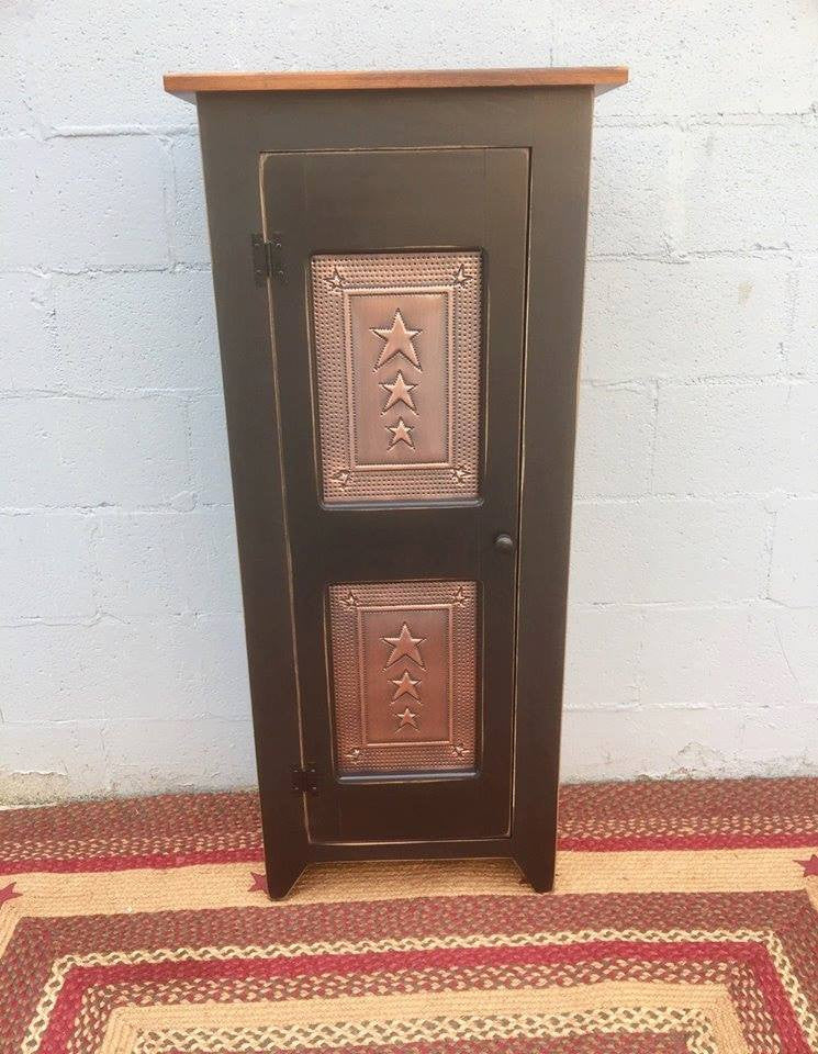 Pie Safe - 48" Single Door with Copper Star Tin Panels
