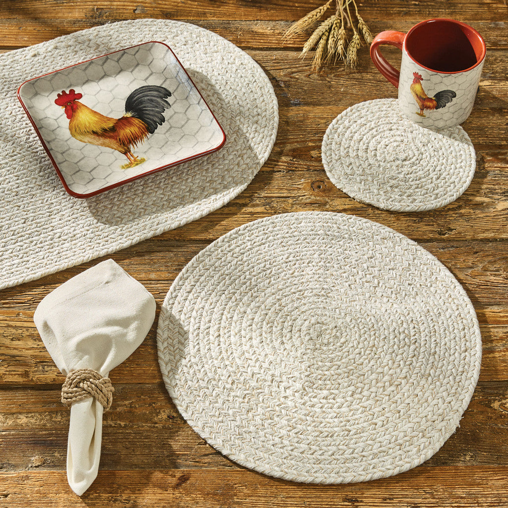 Spice Bin Braided Placemat - Sea Salt