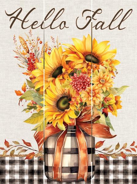 Hello Fall Bouquet Pallet Art