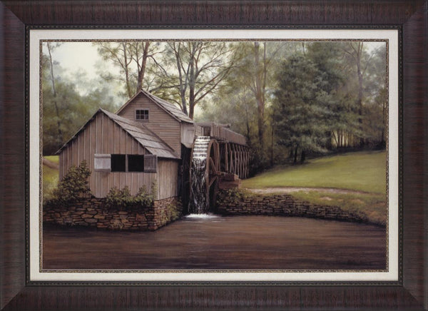 Mabry Mill - Brown Leather Frame with Linen Liner