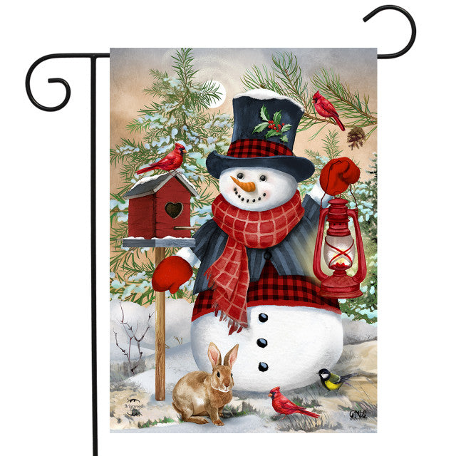 Snowman And Friends Garden Flag