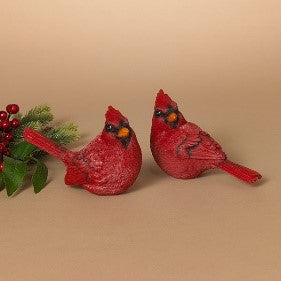 6.3"L Resin Holiday Cardinal, 2 Asst