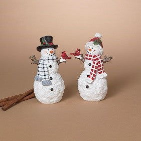 6.6"H Resin Holiday Snowman, 2 Asst