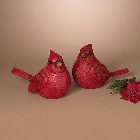 14.1"L Resin Holiday Cardinal, 2 Asst
