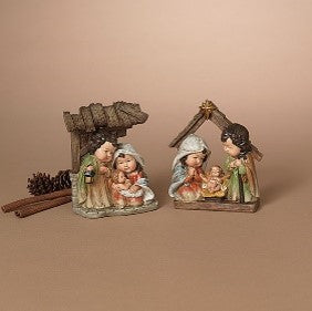 5.5"H Resin Nativity Figurine, 2 Asst
