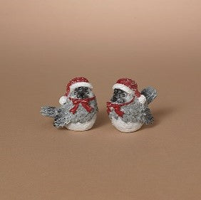 2.64"L Resin Holiday Winter Bird, 2 Asst
