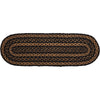 Black & Tan Jute Stair Tread - Oval