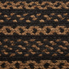 Black & Tan Jute Stair Tread - Oval