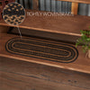 Black & Tan Jute Stair Tread - Oval