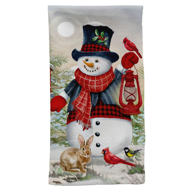 Snowman And Friends Hand Towel