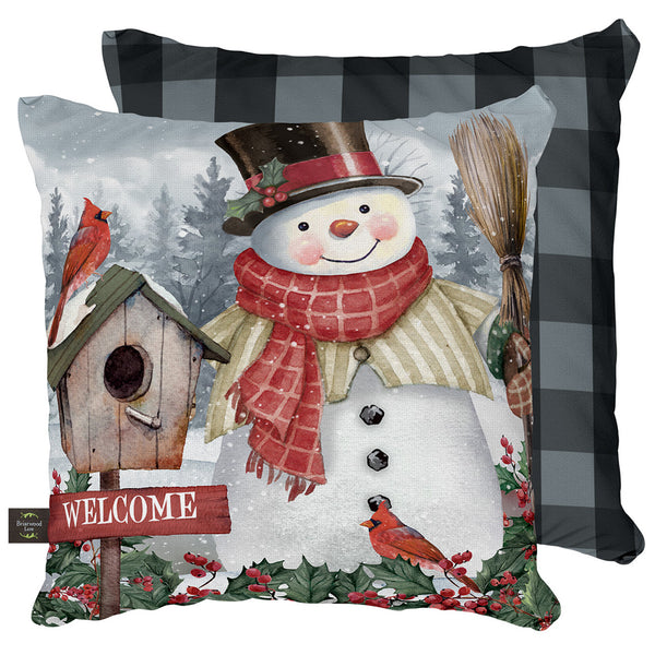 Jolly Snowman Welcome Pillow