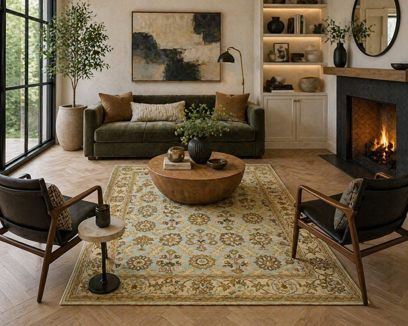 RUG 6 IN 4/26 AUCTION-HAND-TUFTED--Charisma 1413-500-Blue/Ivory