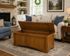 Pine Blanket Chest Coffee Table with Hidden Storage -Seely