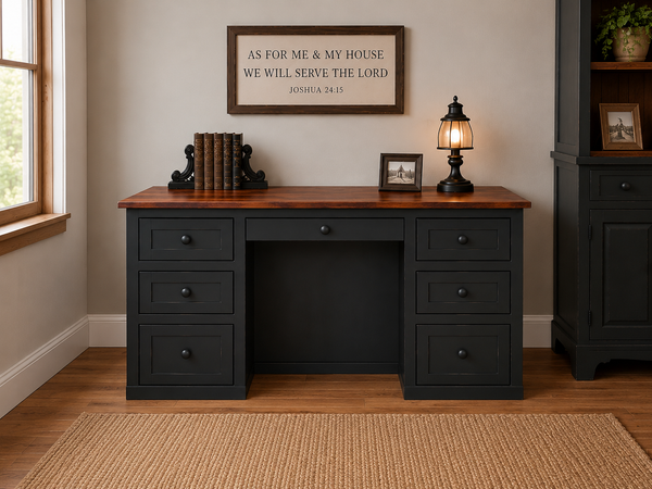 Large Desk-J28-Black with Michael's Cherry