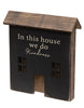 Home Sentiment Primitive Wooden House Sitter