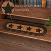 Farmhouse Jute Stair Tread Stencil Stars - Oval