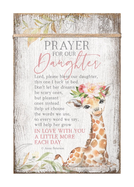 Prayer For Our Daughter - Timeless Twine 6X9 Wood Plaque
